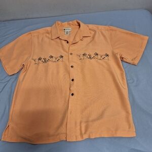 Havana Jack's Cafe men's XXL button-down tropical short sleeve shirt. EUC
